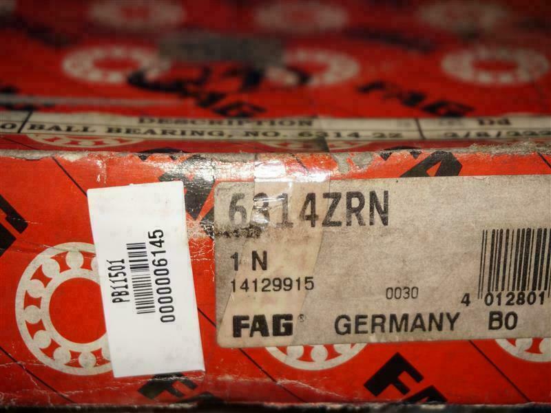 Fag 6314ZRN Ball Bearing NOB