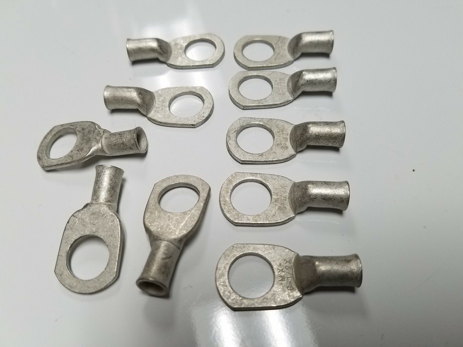 10 TIN PLATED Copper Ring Lug Terminal # 6 Wire Gauge 1/2″ Stud MOLEX PRD
