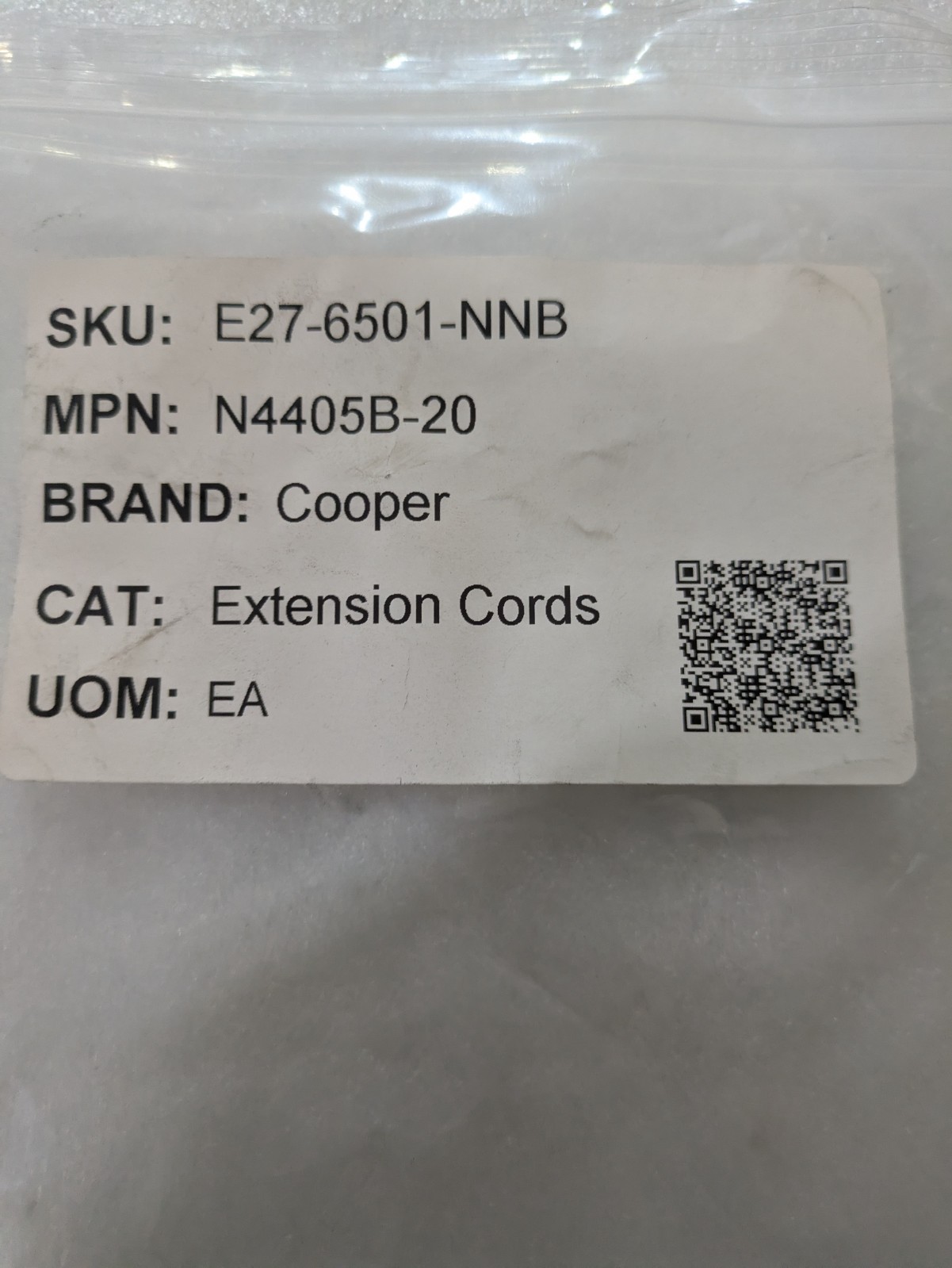 Cooper N4405B-20 Brown 20FT 2-Prong Polarized Extension Cord 2-Outlet Indoor Use