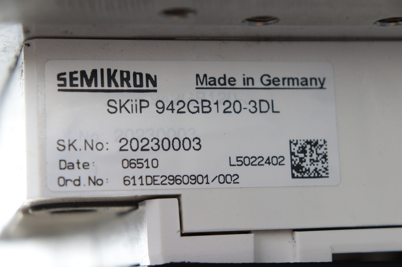 SEMIKRON 942GB120-3DL MODULE POWER SUPPLY LOC4335