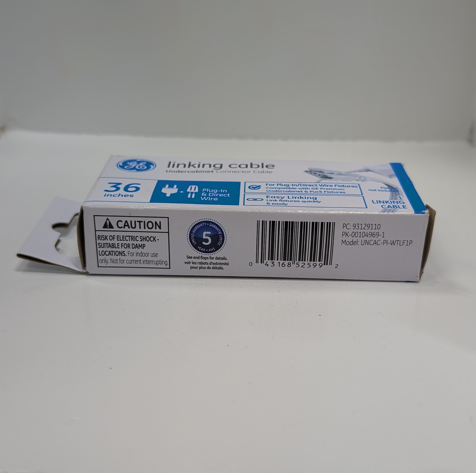 GE 93129110 Linking Connector Cable 36″ For Plug‑In/Direct Wire Undercabinet