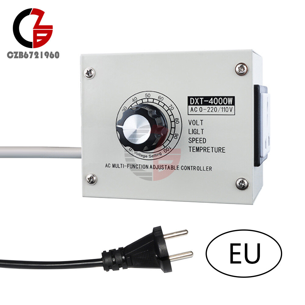 110V 4000W Adjustable Voltage Regulator Dimming SCR Temperature Speed Controller