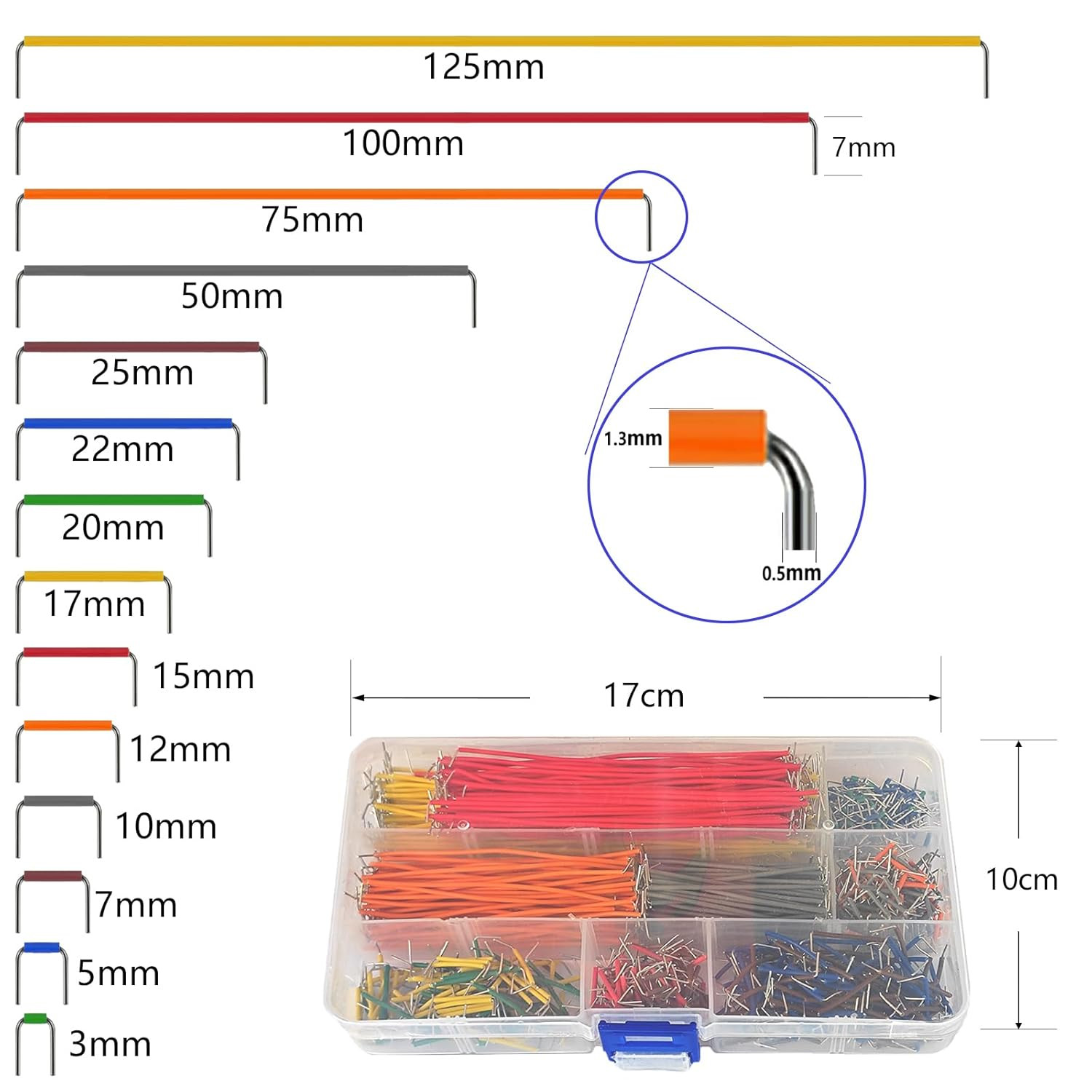 840 Pcs Breadboard Jumper Wires Kit, 14 Lengths Solderless Flexible Connecting C