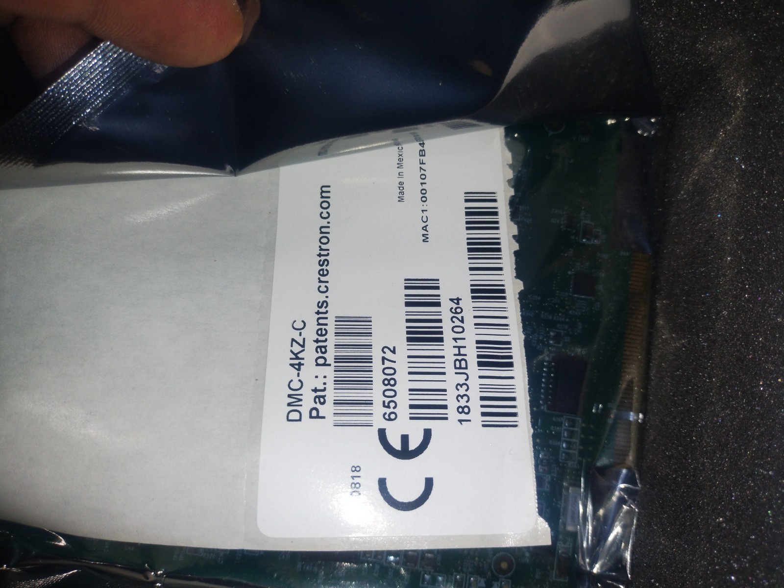 Brand new DMC-4KZ-C Crestron Matrix input card.