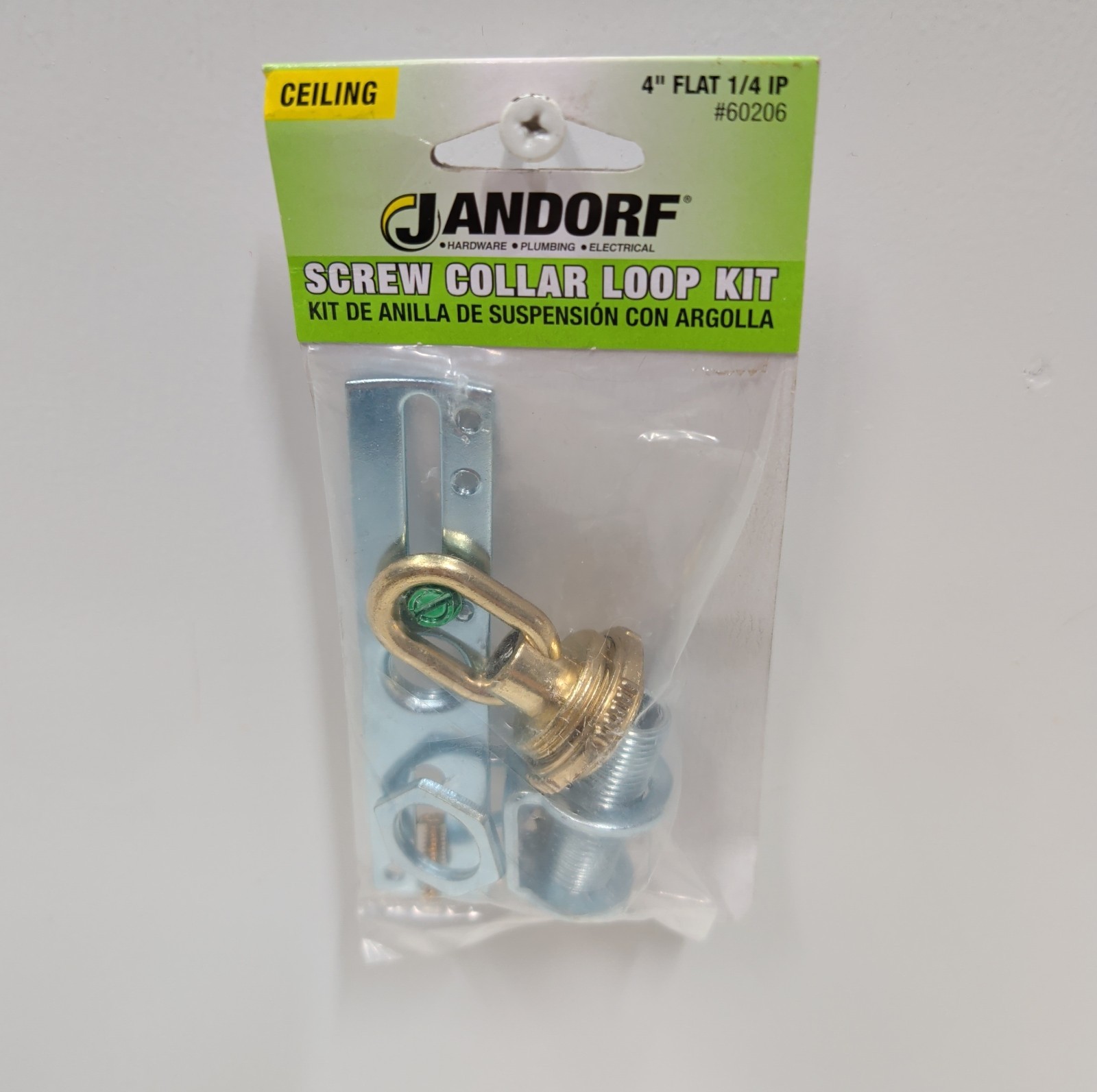 Jandorf 60206 Screw Collar Loop Kit Brass Finish 1/4 IP Light Fixture New