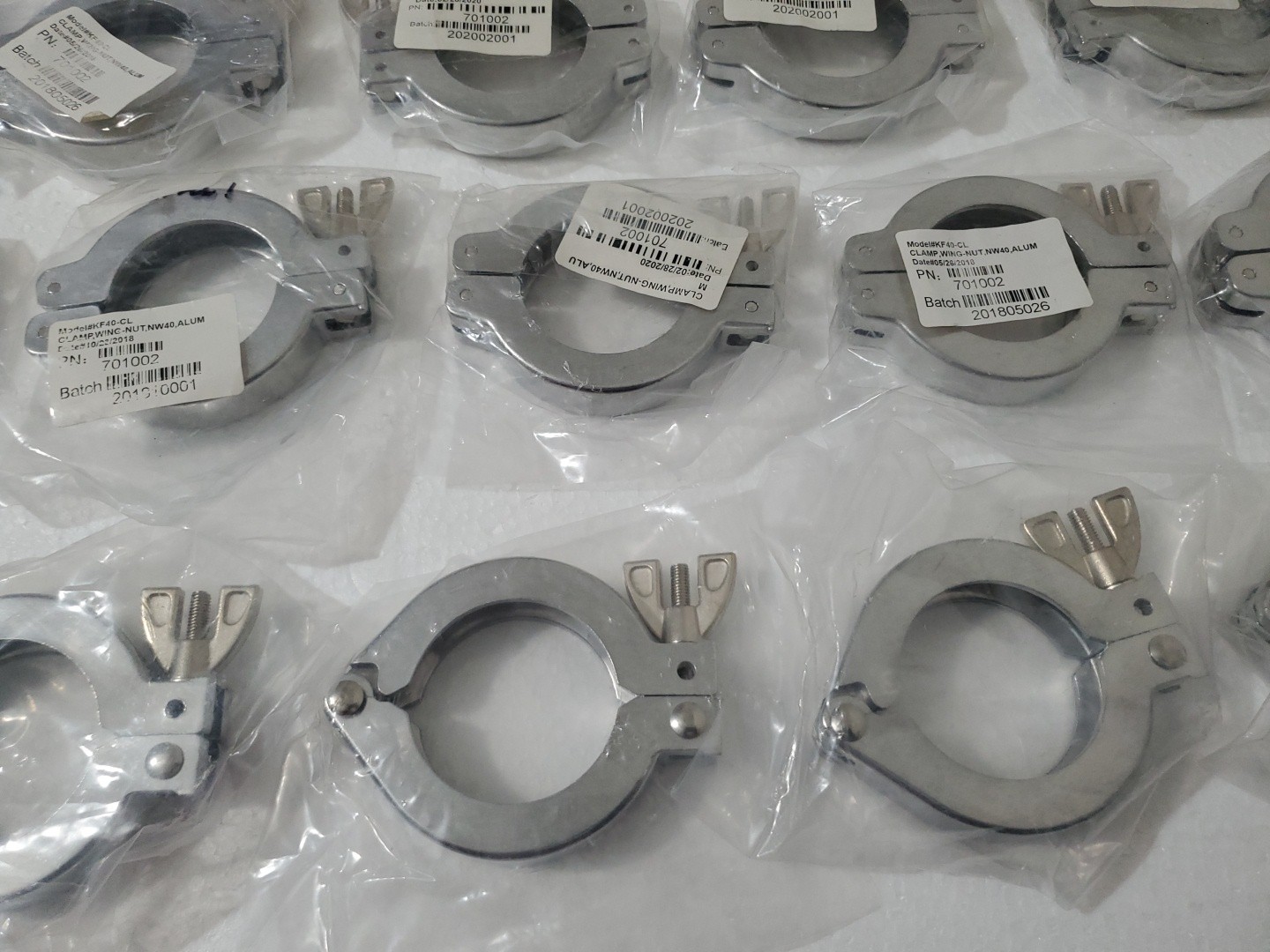 29pcs NW40 / KF40 WING-NUT CLAMP Aluminum – Vacuum Part Lot NEW