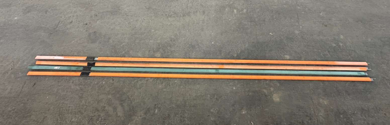 DUCT-O-WIRE FE-758-2 CONDUCTOR BAR ASSEMBLY OAL-12 FT. SECTIONS (LOT OF 4)