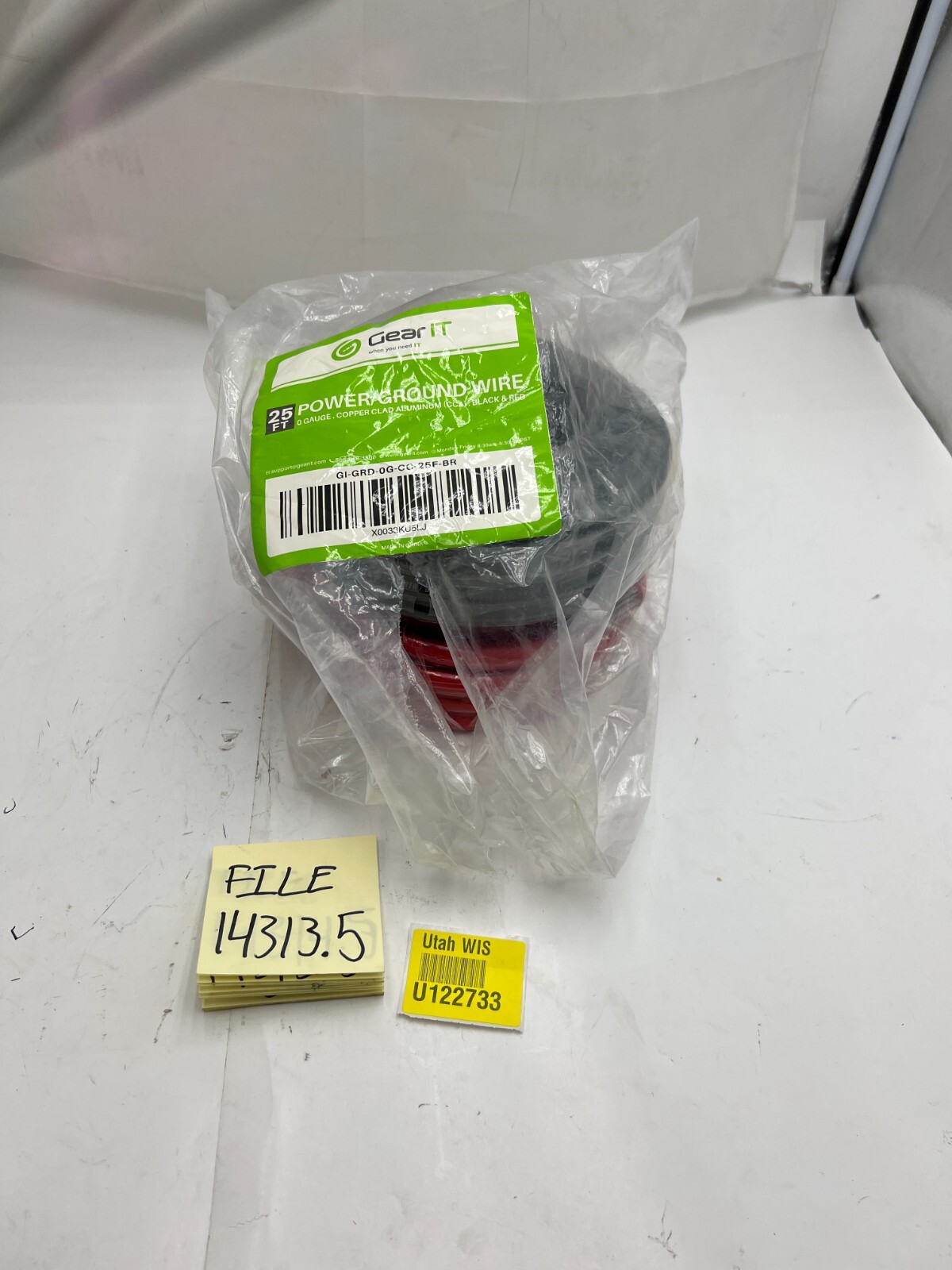 GearIT 0 Gauge CCA Ground Wire (25FT Each Black and Red) GI-GRD-0G-CC-25F-BR