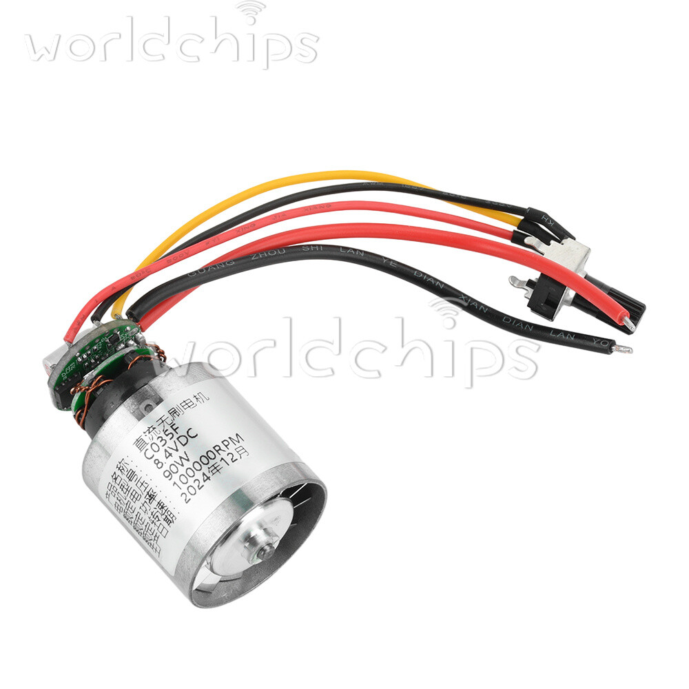 DC9V12V24V 100000RPM BLDC 3-Phase Ultra High Speed Brushless Motor W/ Driver Fan