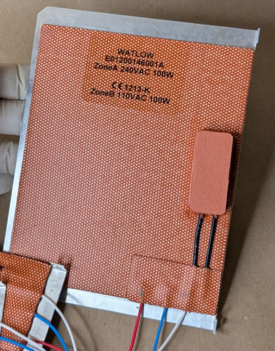 Watlow E01200146001A Silicone Heater Pad 200W Dual Zone 240V 110V Plate
