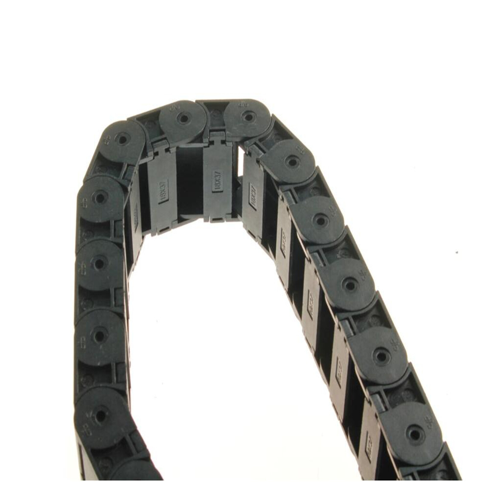 2× R38 18mm x 37mm 1 Meter Plastic Semi Closed Cable Long Drag Chain Carrier