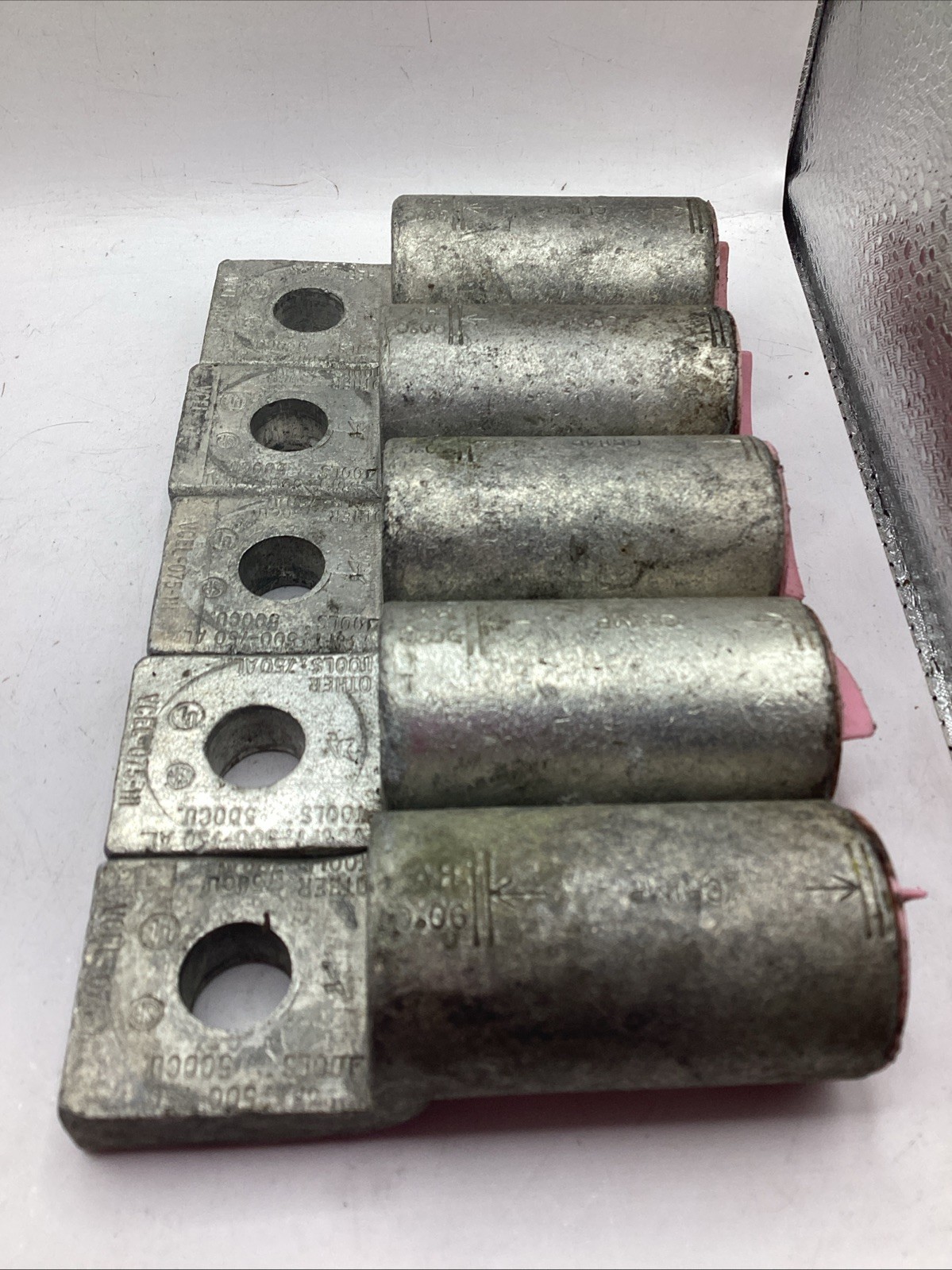 Lot Of 5 Hubbell VCEL-075-H1 1-Hole Compression Lug Terminal 500CU