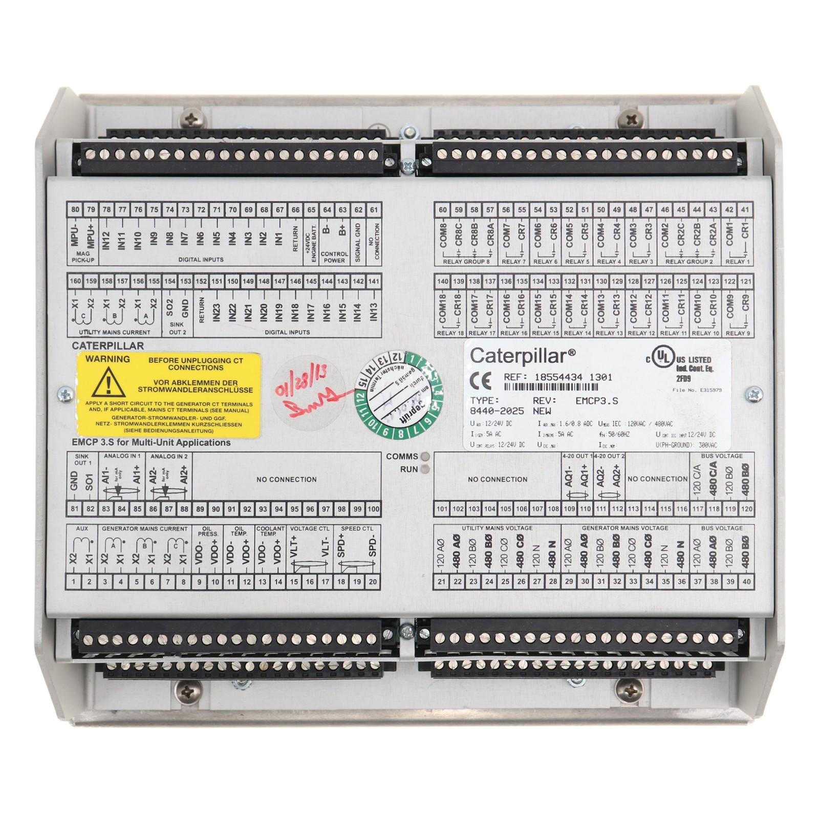CATERPILLAR 8440-2025 EASYGEN GENERATOR CONTROLLER MODULE, EMCP3.S
