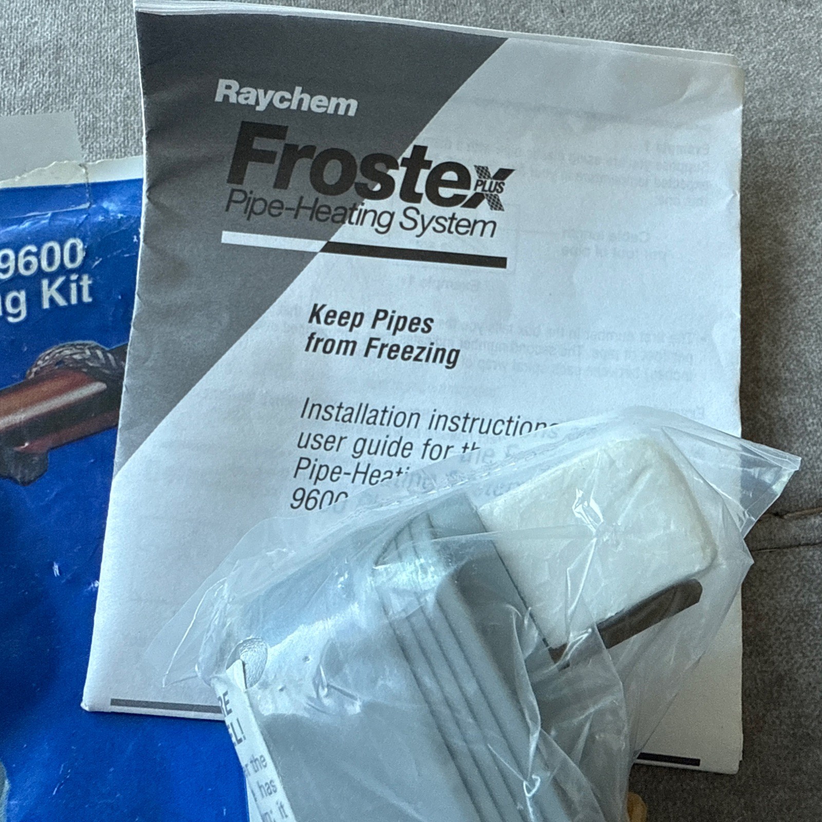 New Raychem Frostex pipe Heating System 9600 Plug Kit, Cable, Power Connection