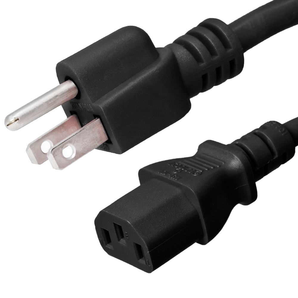 AC Power Cord 5-15P to C13 – 10A/125V, 18/3 AWG – IBX-4908