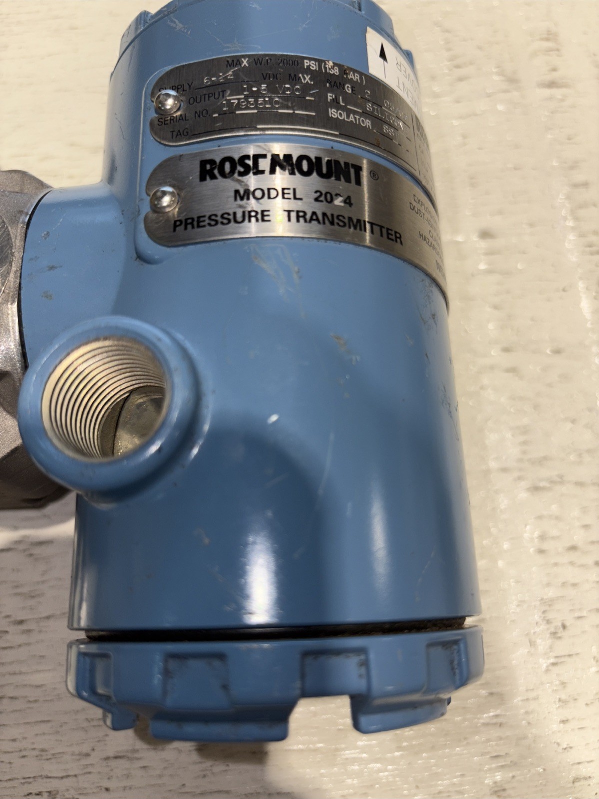 Rosemont 2024 Transmitter 0 To 250 Inches Of H2O. Scratches.