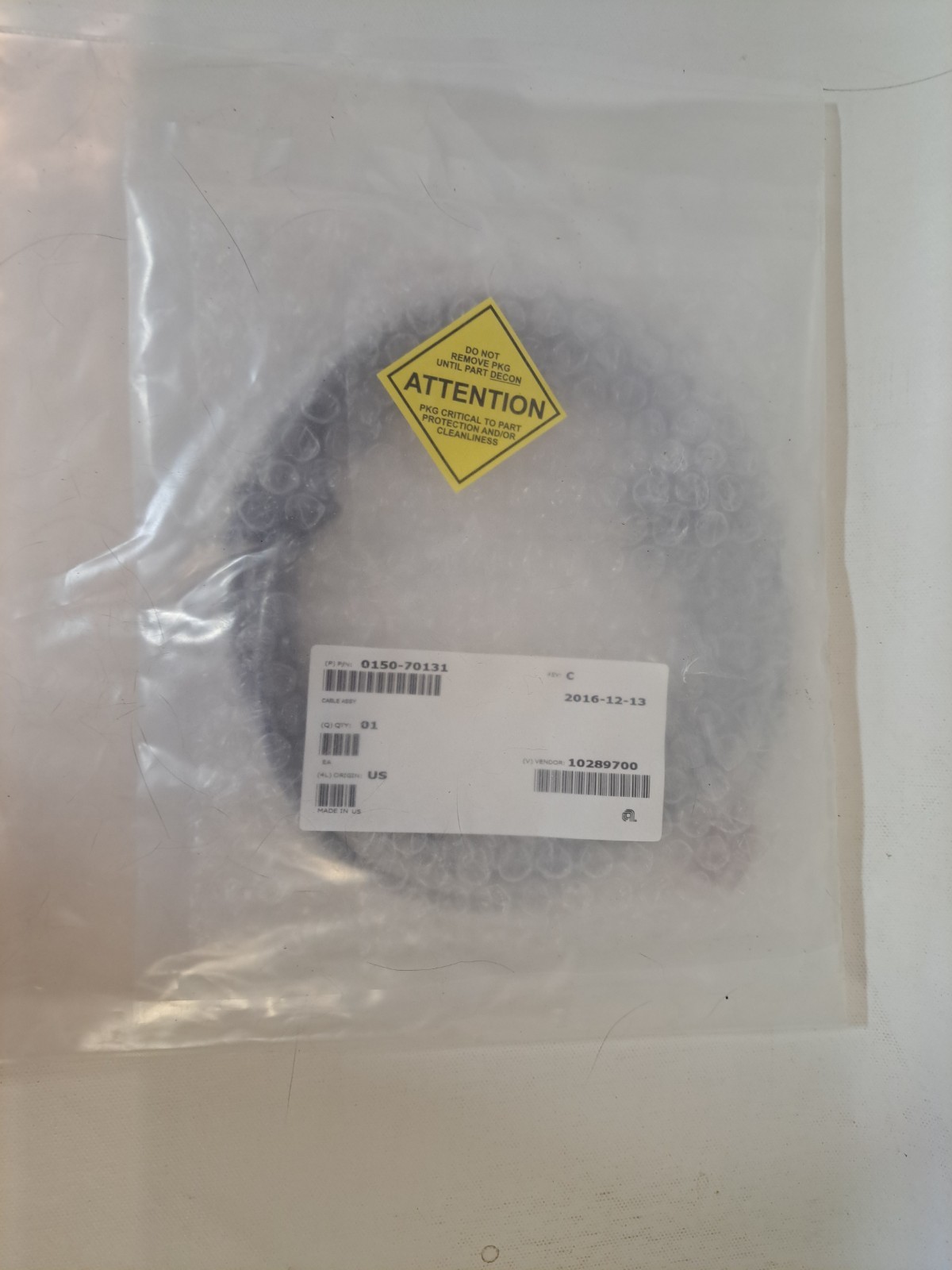 Applied Materials AMAT 0150-70131 Cable Water Flow Interlock Gen Rack New
