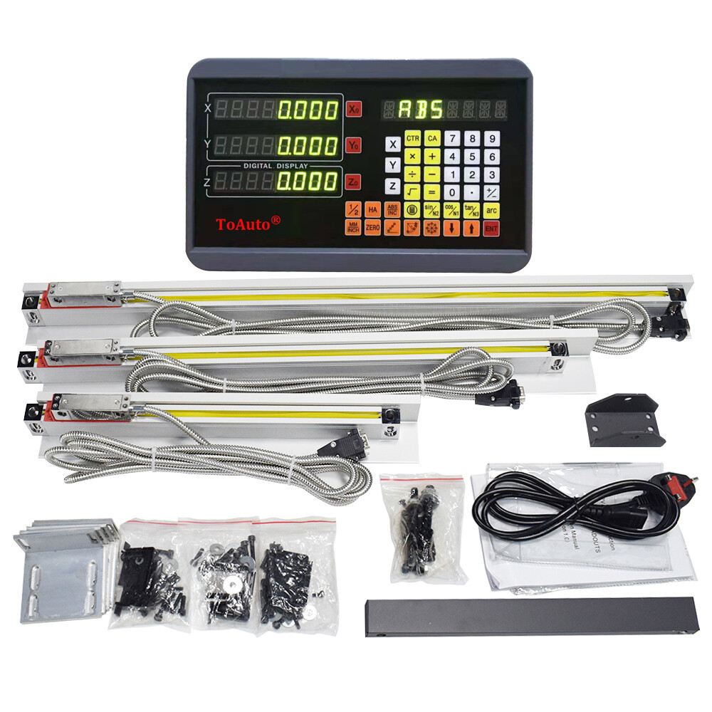 ToAuto 5um Linear Scale 100-1000MM Linear Glass Scales for Bridgeport Mill Lathe