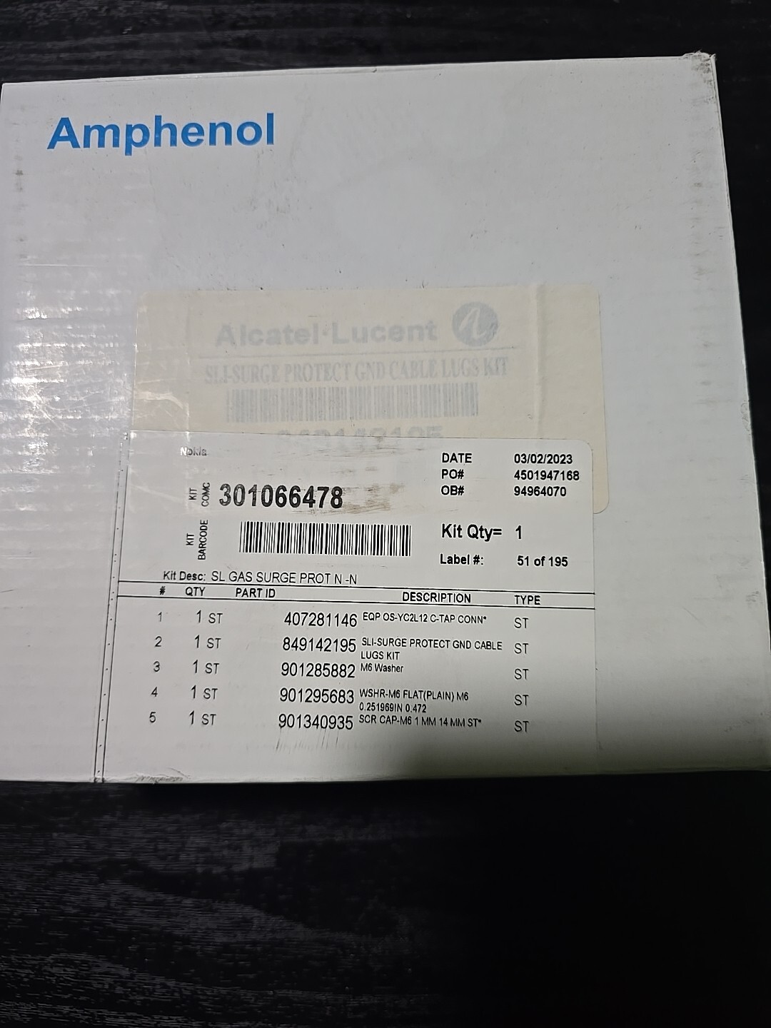 Alcatel/Lucent Amphenol 301066478 Lightning Surge Protector Kit (A)