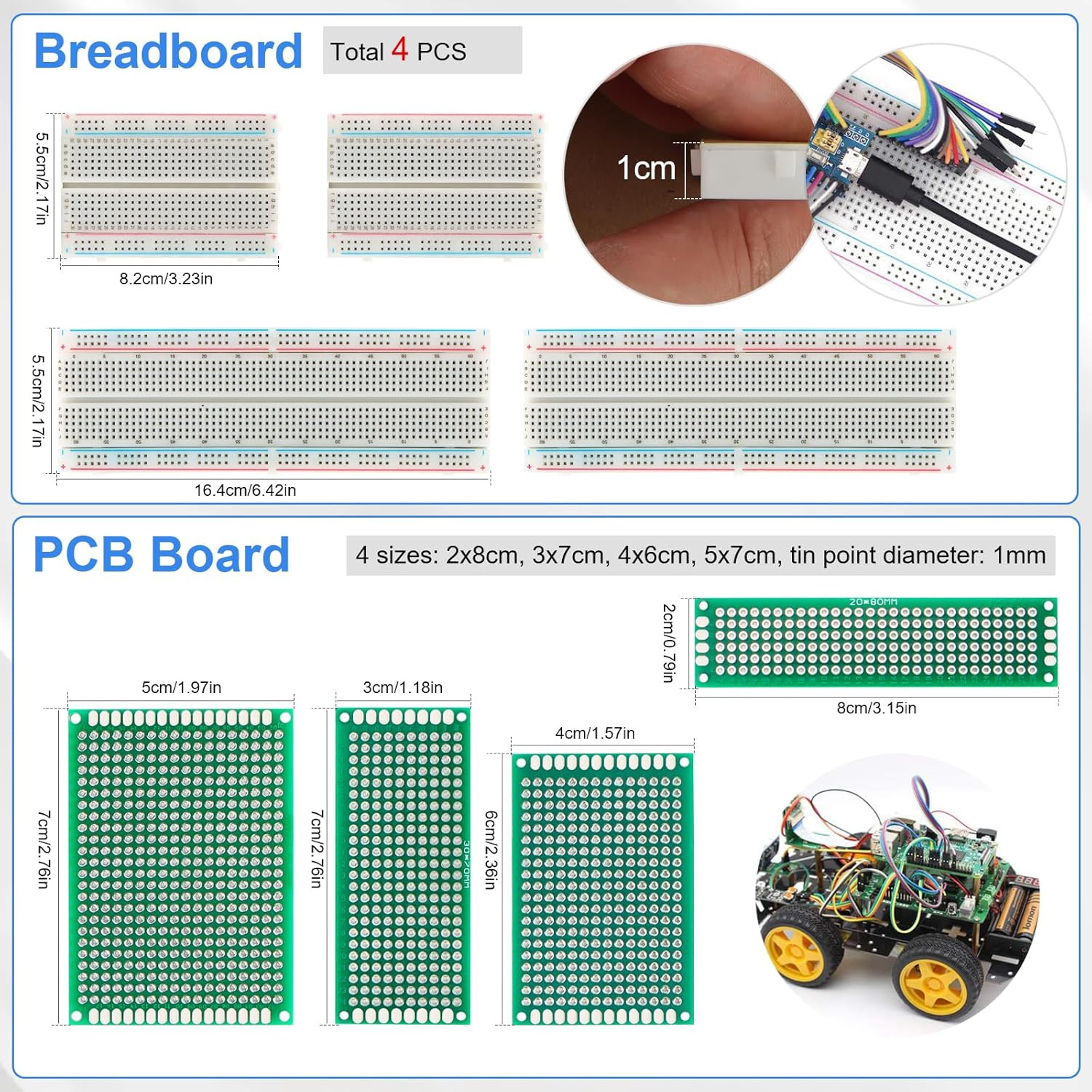 Electronic Component Kit, 1628 Pcs DIY Electronics Kit with LED Diodes, Diodes,