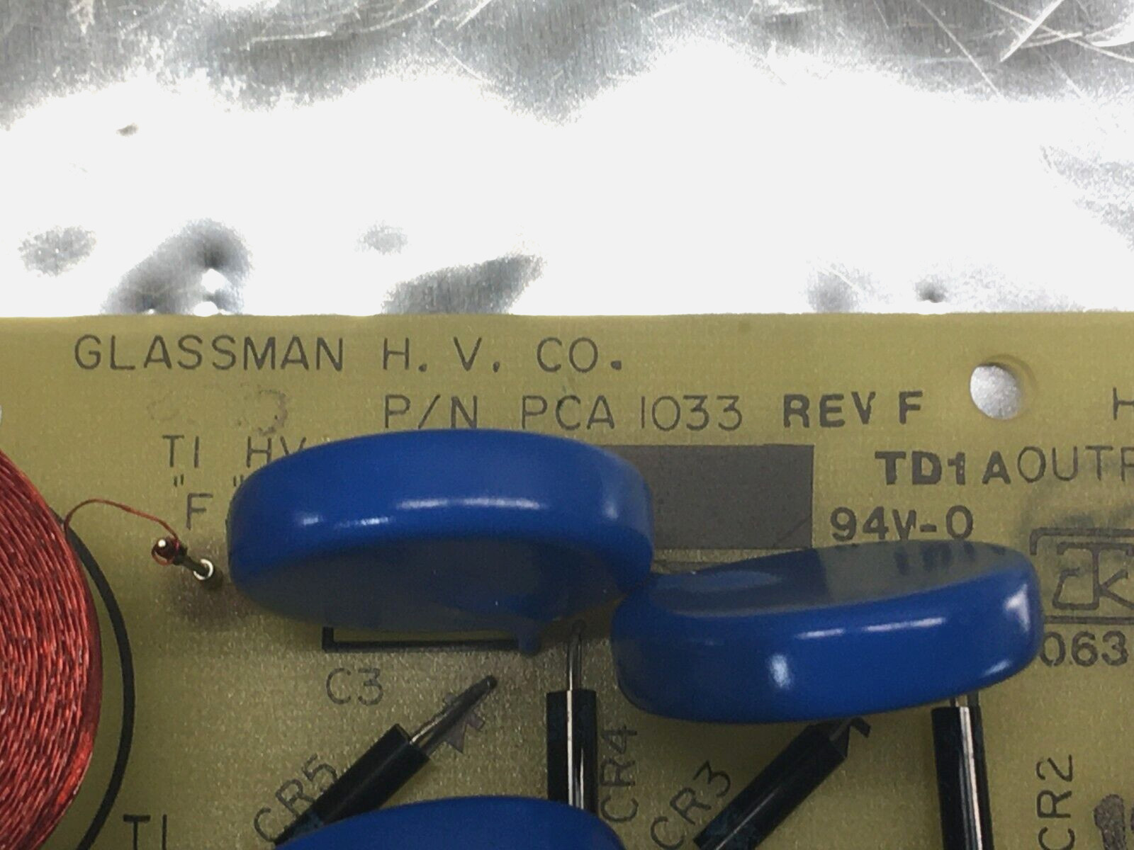 Glassman PCA1033 High Voltage Board, POWER SUPPLY, PCA 1022, AD-KA-HP/-9, 117908