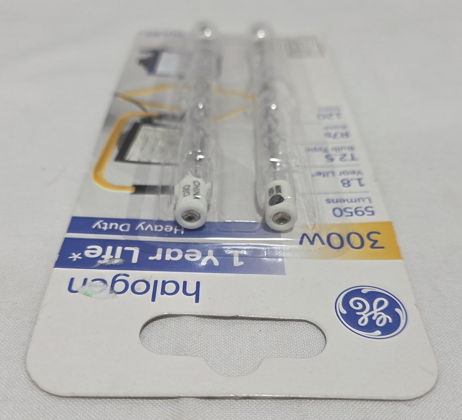 GE Lighting New 2-Pk 300-Watt Quartz Line Halogen Heavy-Duty Lamps