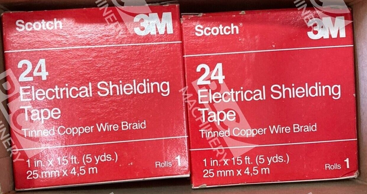 3M Scotch Electrical Shielding Tape Tinned Copper Wire Braid 24 1″x15′ 25mmx4.5m