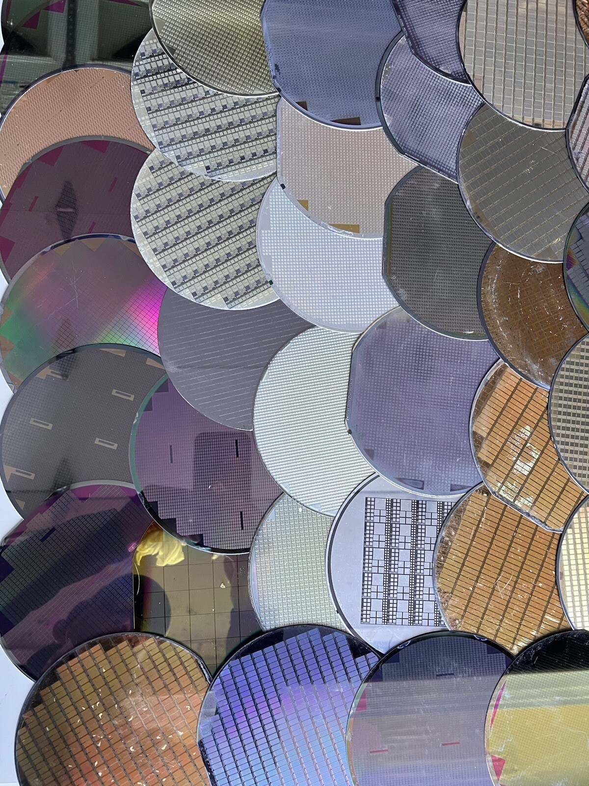150 MM 6” PATTERNED SILICON WAFERS, LOT OF 50 500 To 600um Thick