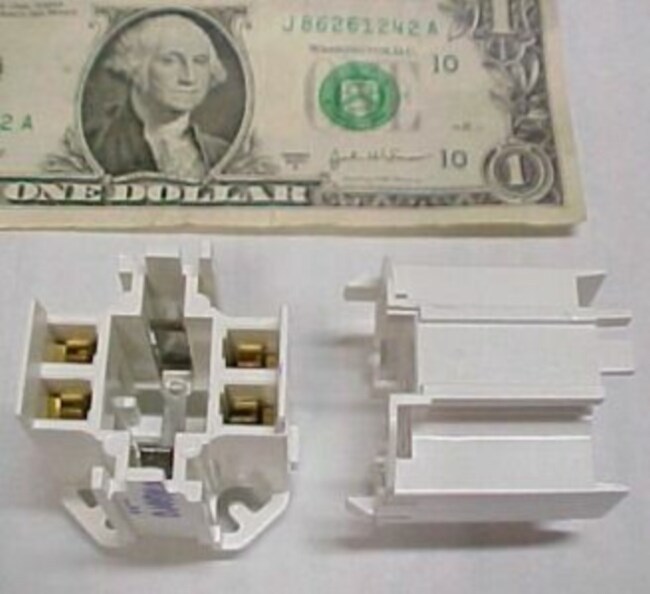 6 Leviton 10MM Compact Fluorescent Lampholders, Lamp Holders Socket G24Q3 GX24Q4