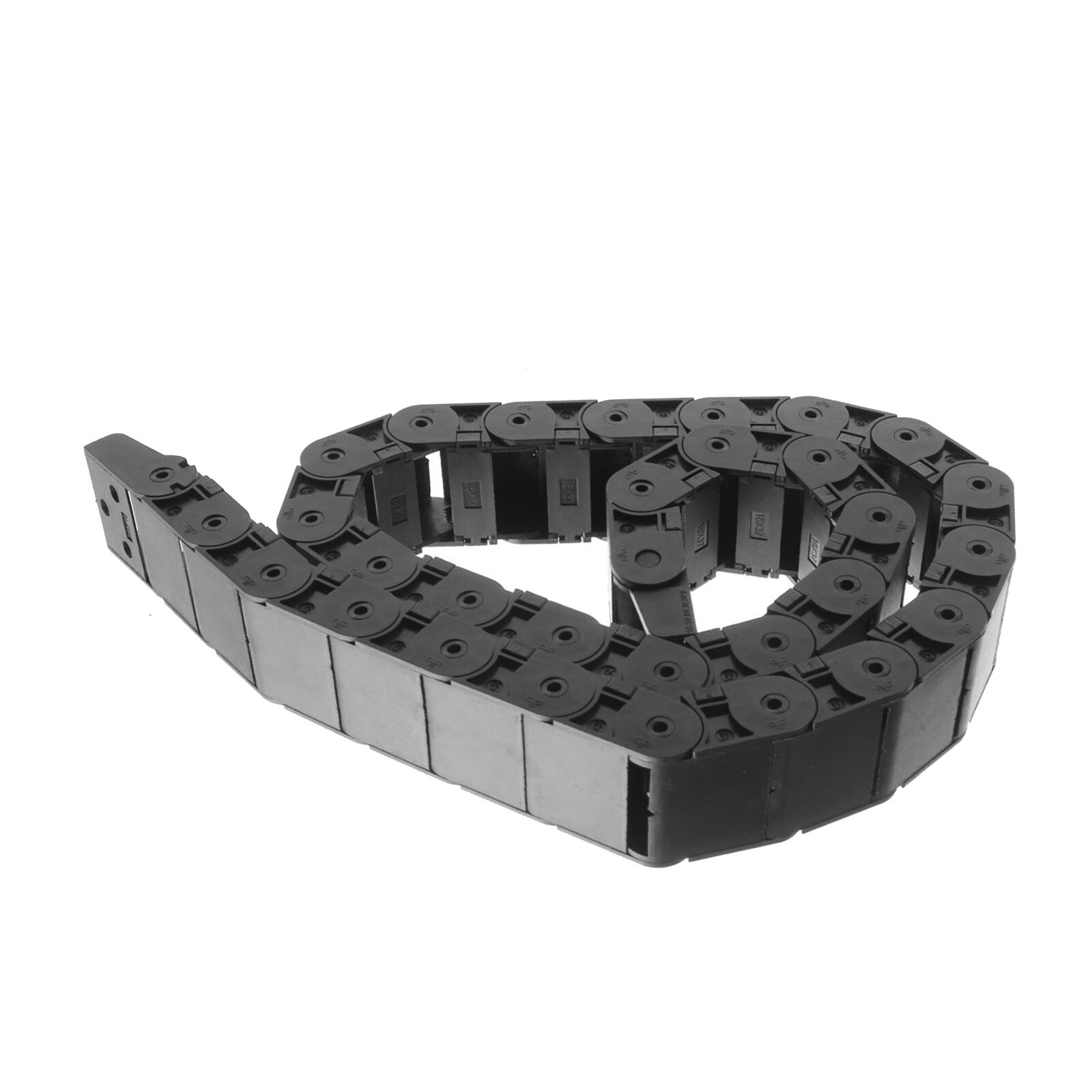2× R38 18mm x 37mm 1 Meter Plastic Semi Closed Cable Long Drag Chain Carrier