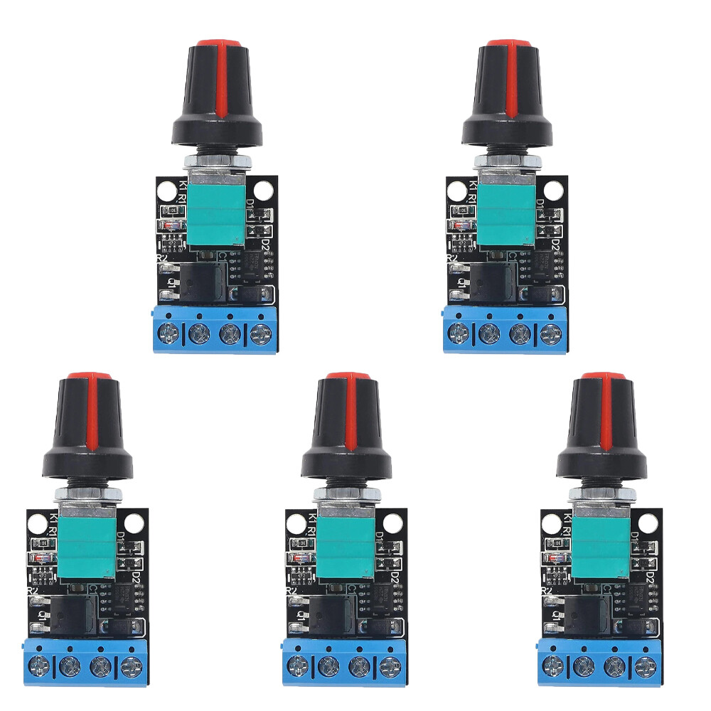 5X DC Motor Speed Controller PWM Adjustable 5V-12V 10A LED Brightness Regulator