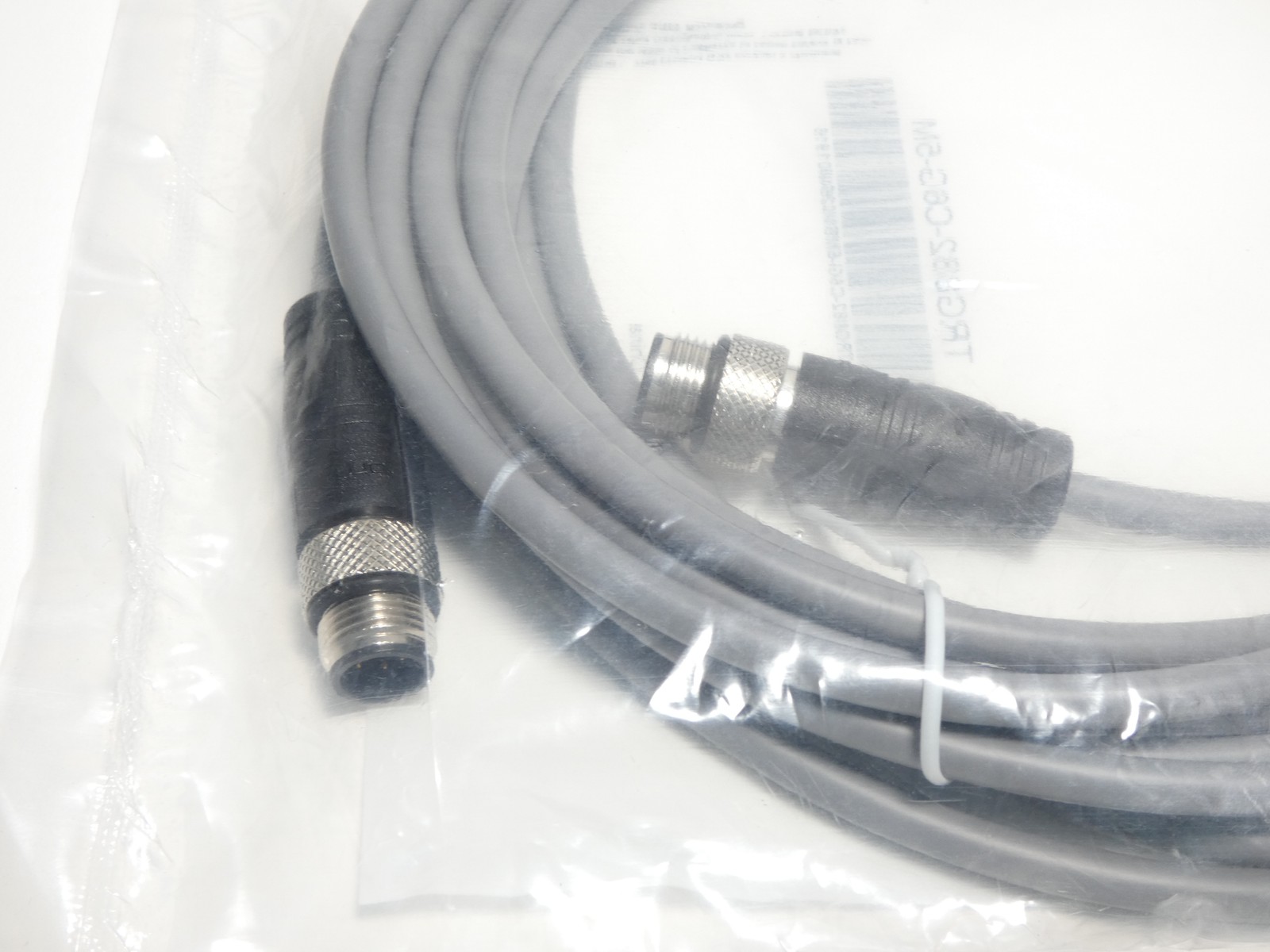 L-Com TRG882-C6G-5M M12 A-Coded Shielded Sensor Actuator Cable 8 Pos 5M – NEW…