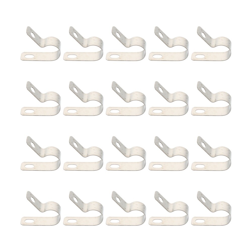 20 Pcs Wire Holder Clamp Metal Cable Clip Wire Fixing Buckle Wall Cable Clips