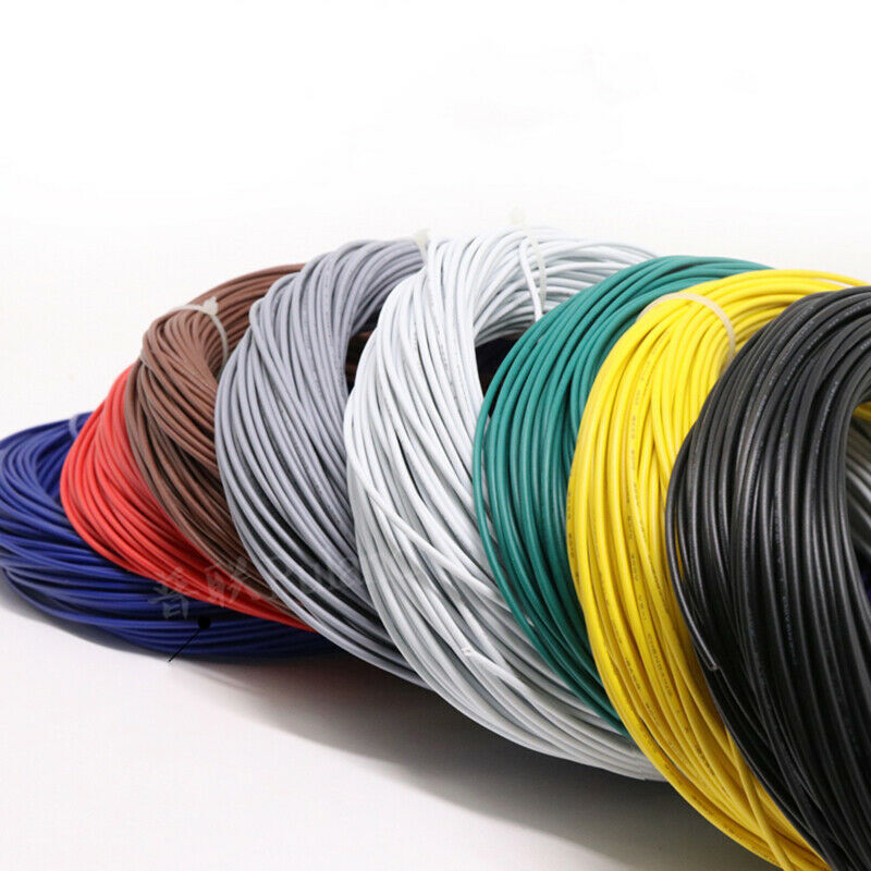 16AWG~30AWG Gauge Electric Wire Tinned Copper Flexible PVC Hookup Multicolor