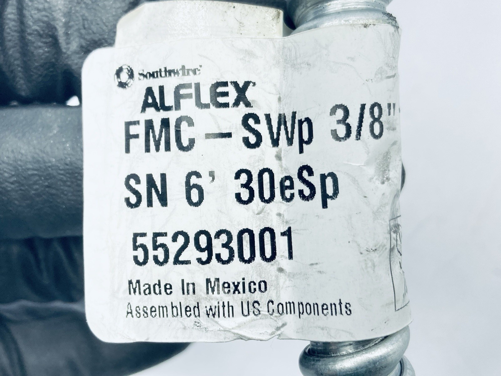 10 PCS (6FT/EA) SOUTHWIRE 55293001 LITE-WHIP 18-3 METAL CLAD WHIP 18AWG 3W FMC