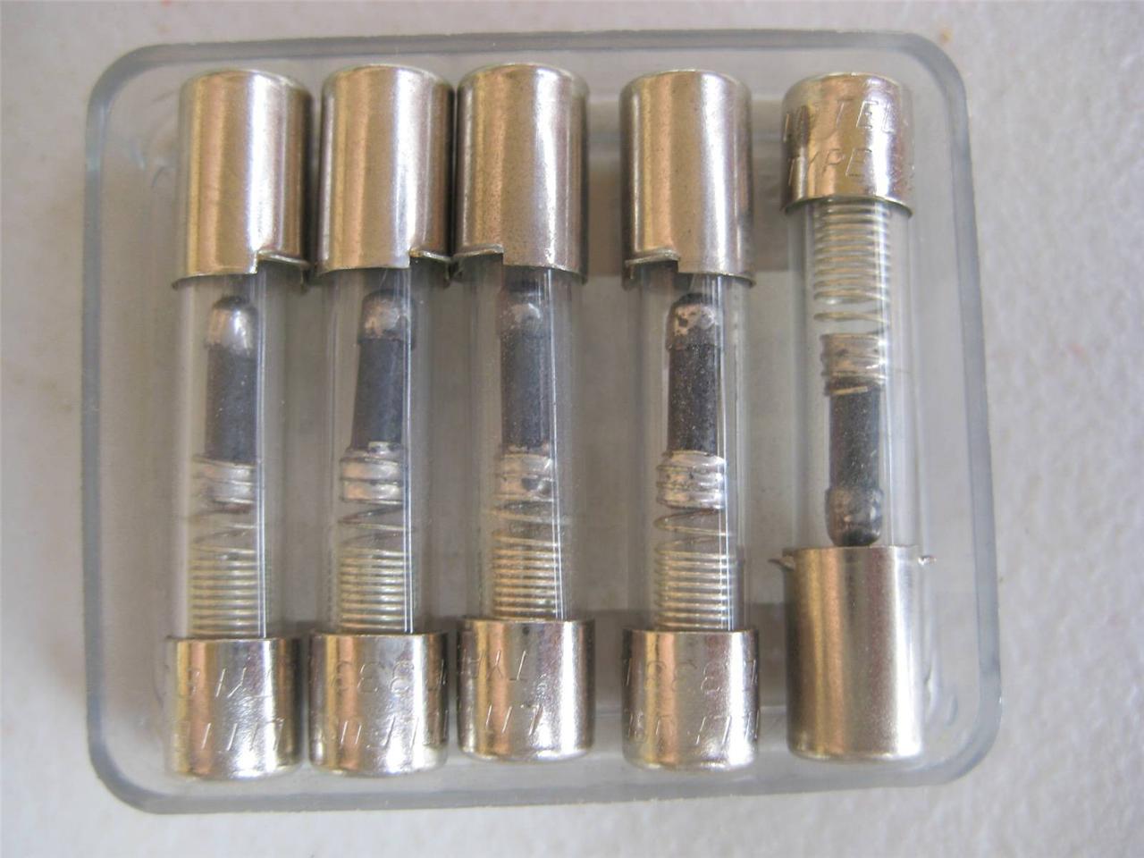5X Littelfuse Fuse N 333 6/10 1/4 2/10 3/10 4/10 1/2 or 7/10 Buss 125v Slow-blow