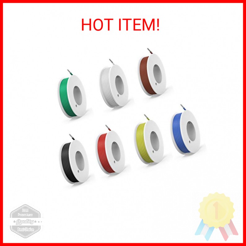 28 awg Silicone Electrical Wire Cable 7 Colors (42.6ft Each) 26Gauge Hookup Wire