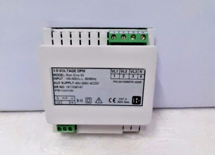 Rishabh Rish Eine 3V Voltage DPM P/N: 3AYN569751-620R Input 100-500 VL-L