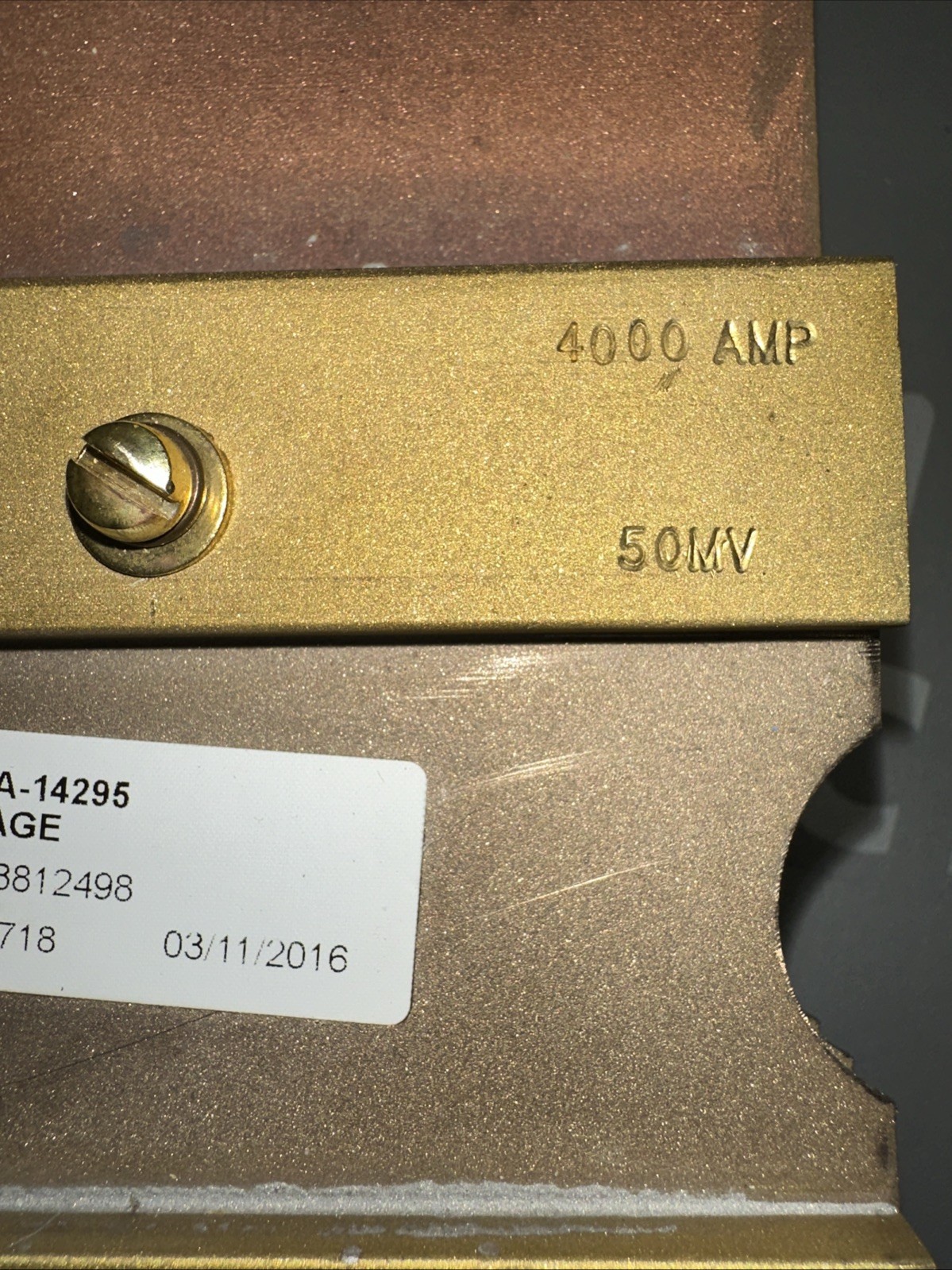 Empro F 4000 50 Shunt 4000 Amp DC Busbar Shunt, 50mV Output, High-Accuracy 4000