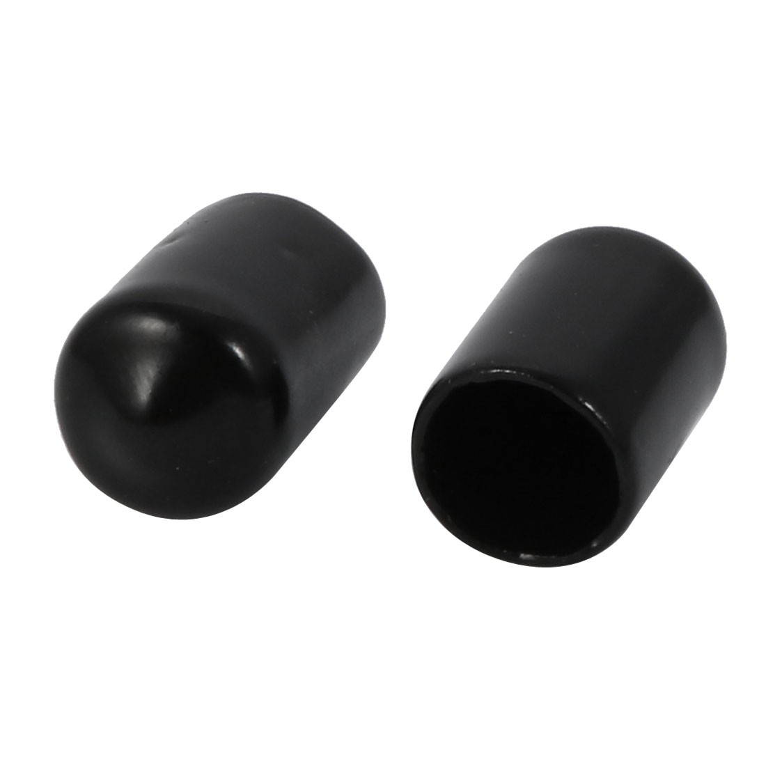 150 Pcs 9mm Inner Dia PVC Vinyl End Cap Bolt Screw Thread Protector Black
