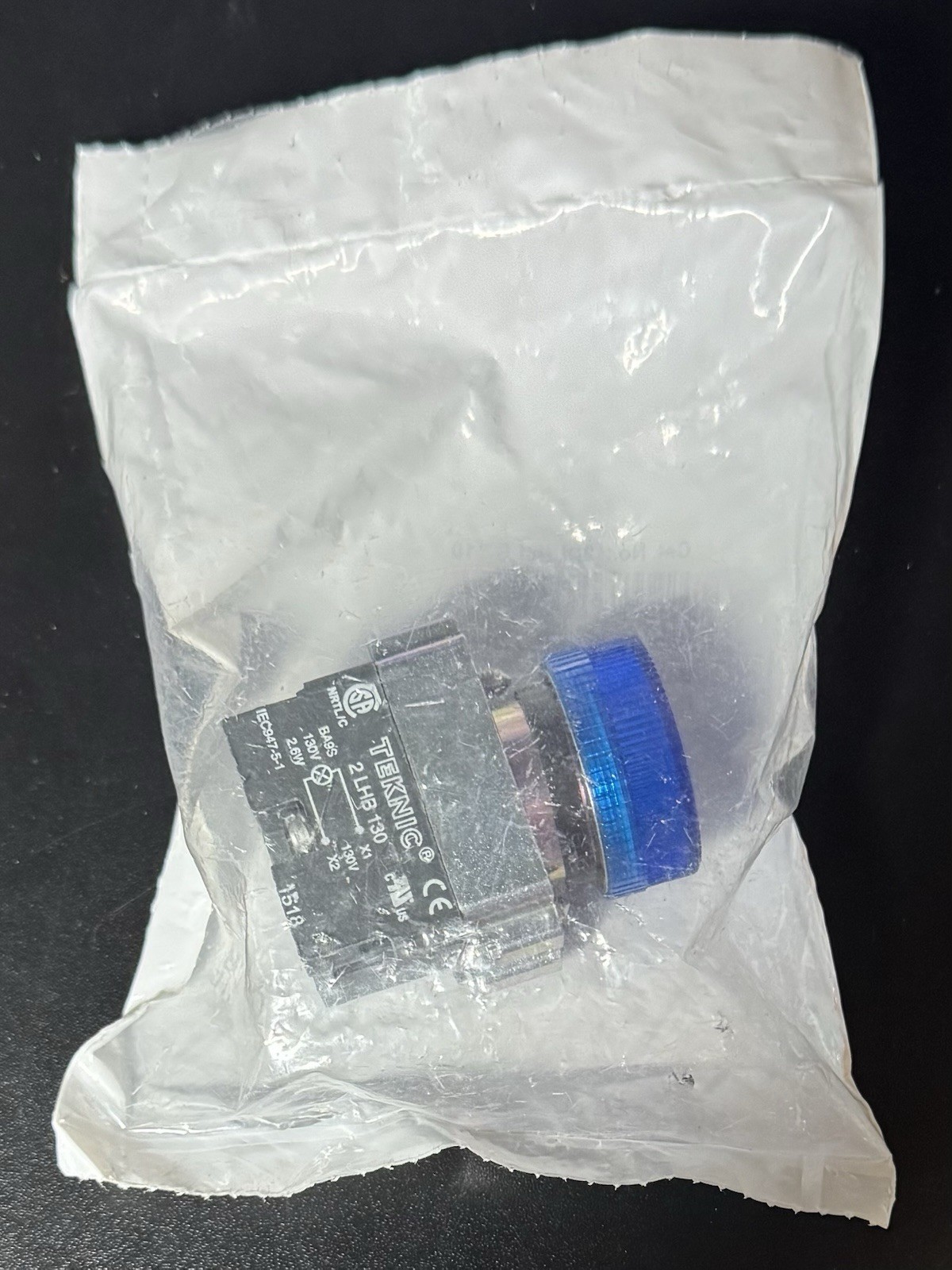 Altech Corp 2PLB6LB-110, Pilot Light, LED, 22mm, Blue, 110V, New Sealed, Teknic