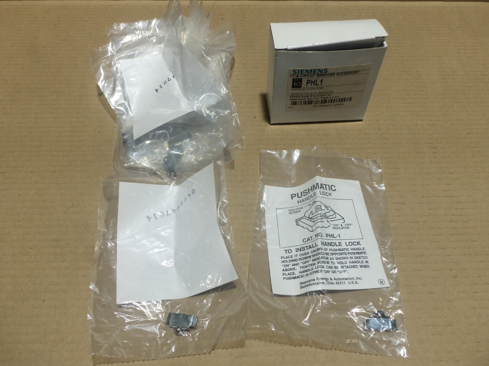 Siemens PHL1 Handle Lock for Pushmatic/ITE Breaker Box of 10 AK