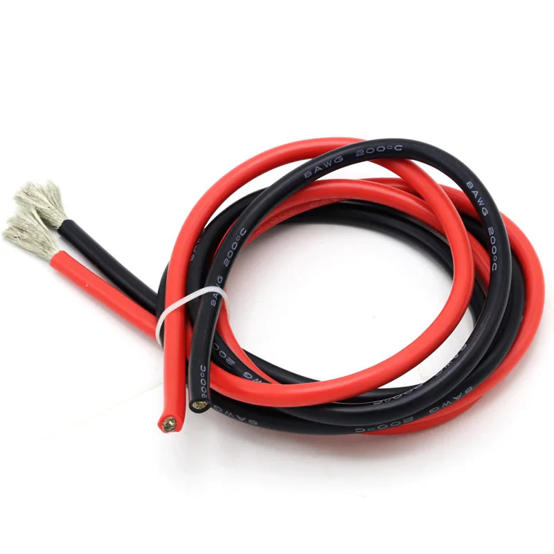 2 Meter Silicon Wire 8 10 12 14 16 18 20 22AWG Heatproof Soft Silicone Silica Ge