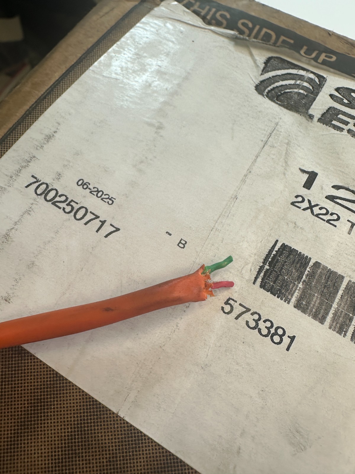 Superior Essex 12-311-36 2×22 Temp Drop Wire 1000 PB Orange (1000 Foot Box)