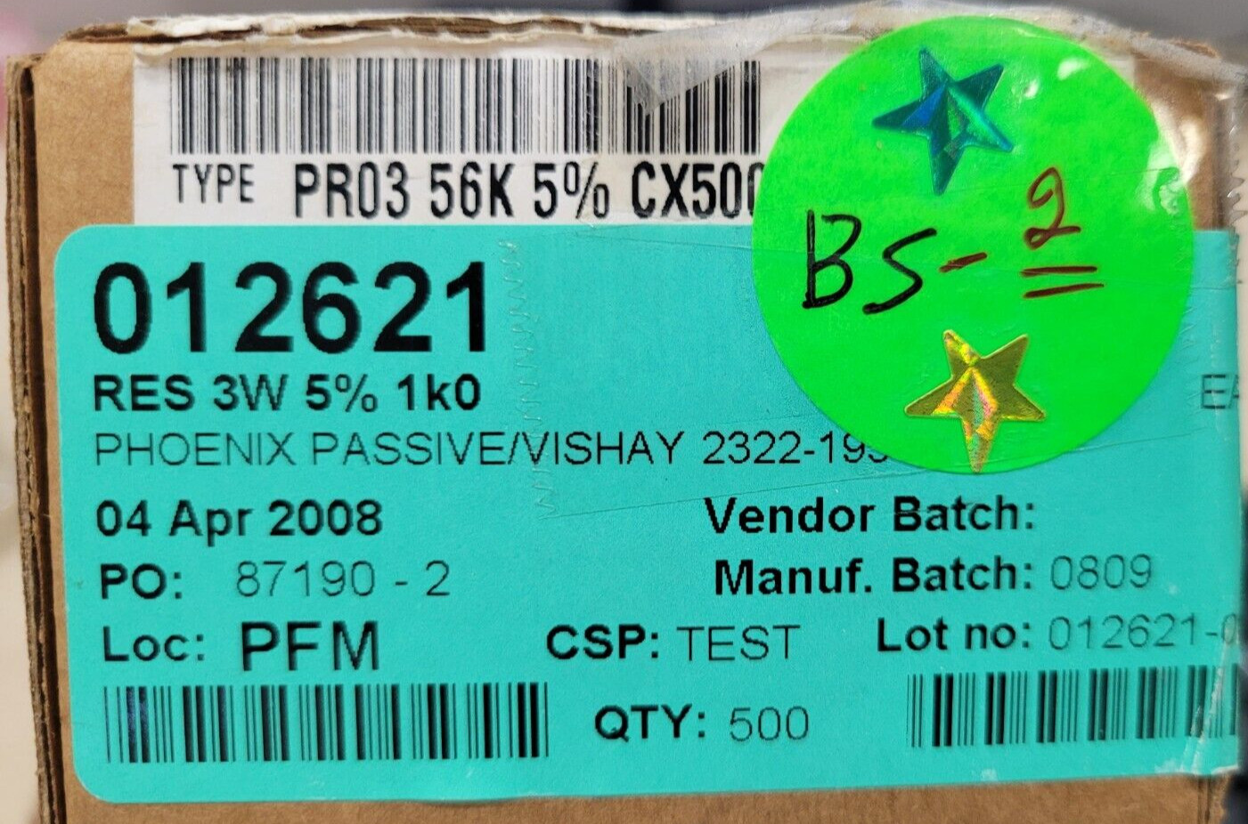 BRAND NEW (10 PCS) PR0356K5%CX500 PHOENIX