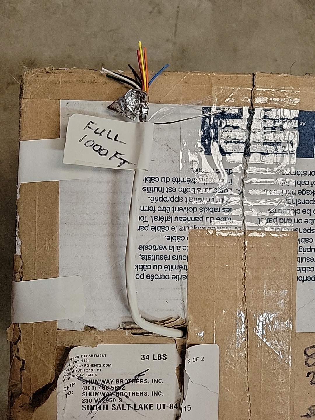 BELDEN 6506FE 1000ft Feeder Pack Box Still Full 1000ft 8 Cond 22 Ga Shielded
