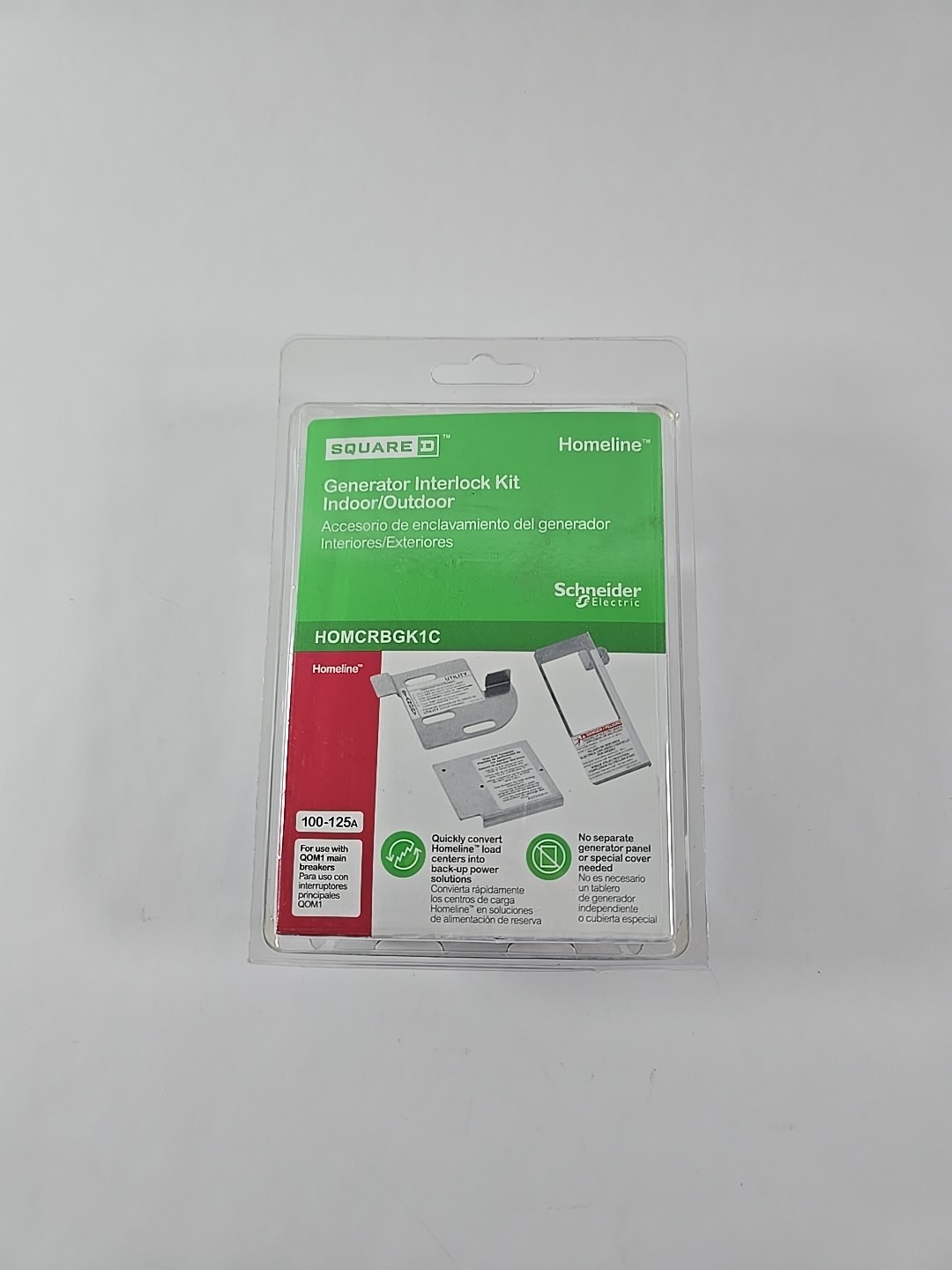SQUARE D HOMCRBGK1C 100-125A INDOOR/OUTDOOR GENERATOR INTERLOCK KIT NEW