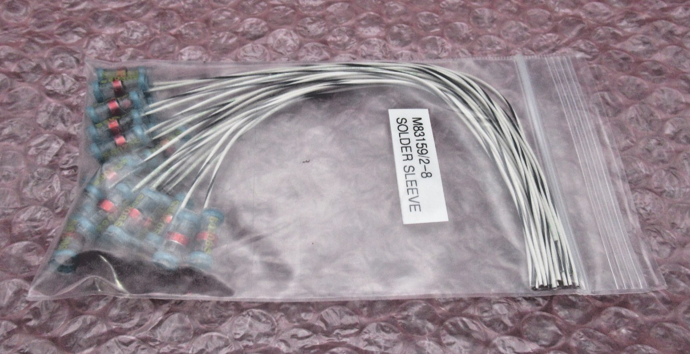 Lot of 20 Raychem M83519/2-8 Solder Sleeves & Shield Tubing S-SLEEVE, 22AWG NEW