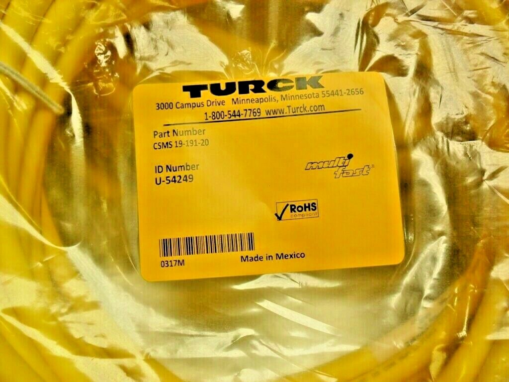 Turck, CSMS 19-191-20 (U-54249) Cable Assemblies – Factory Sealed Bags