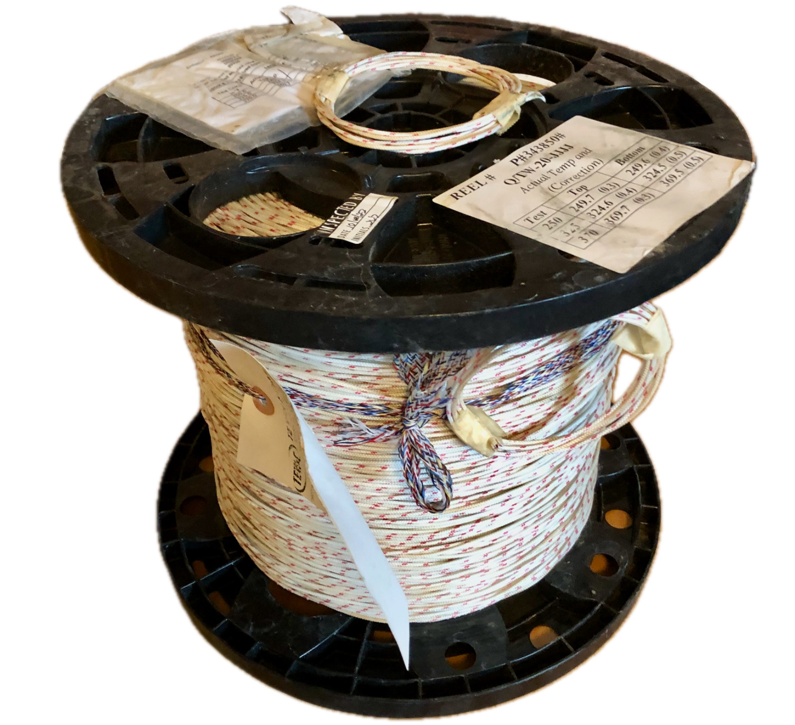 TEW & C Q/TW-20-JJ Thermocouple Wire AWG 20 Fiberglass Braid Type J 25 50 100ft